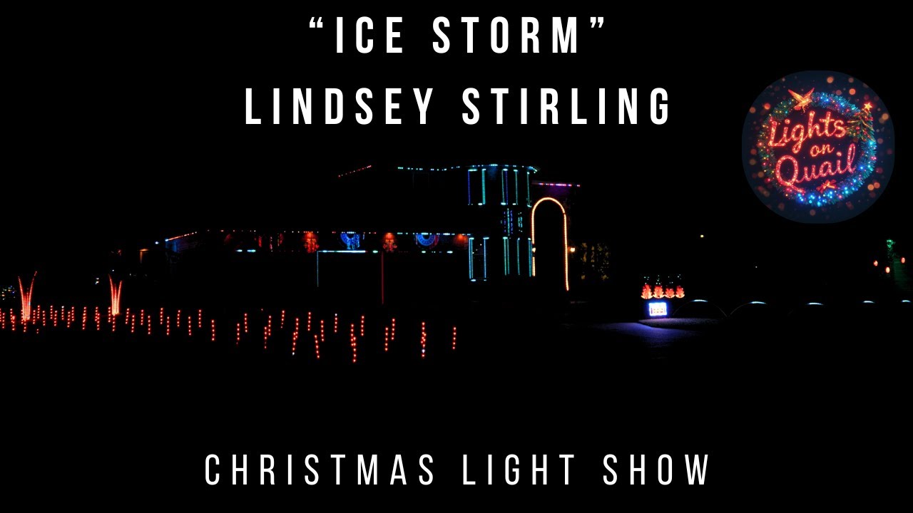 The Lights on Quail display performing Ice Storm by Lindsey Stirling